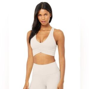 ALO Yoga Cream Sports Bra